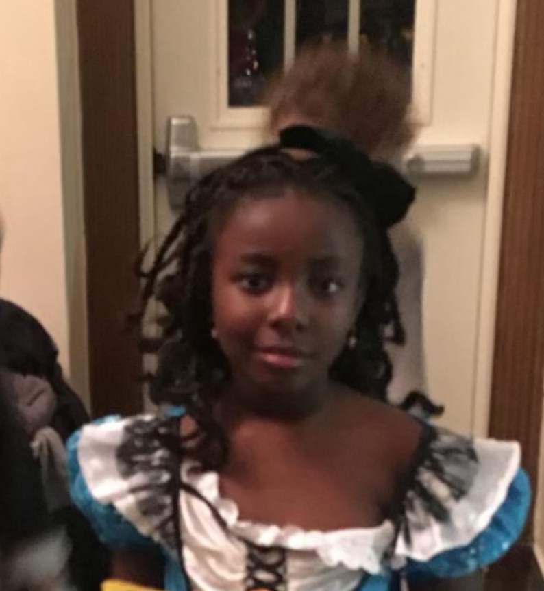 Naa Larsey-Adjei as a child